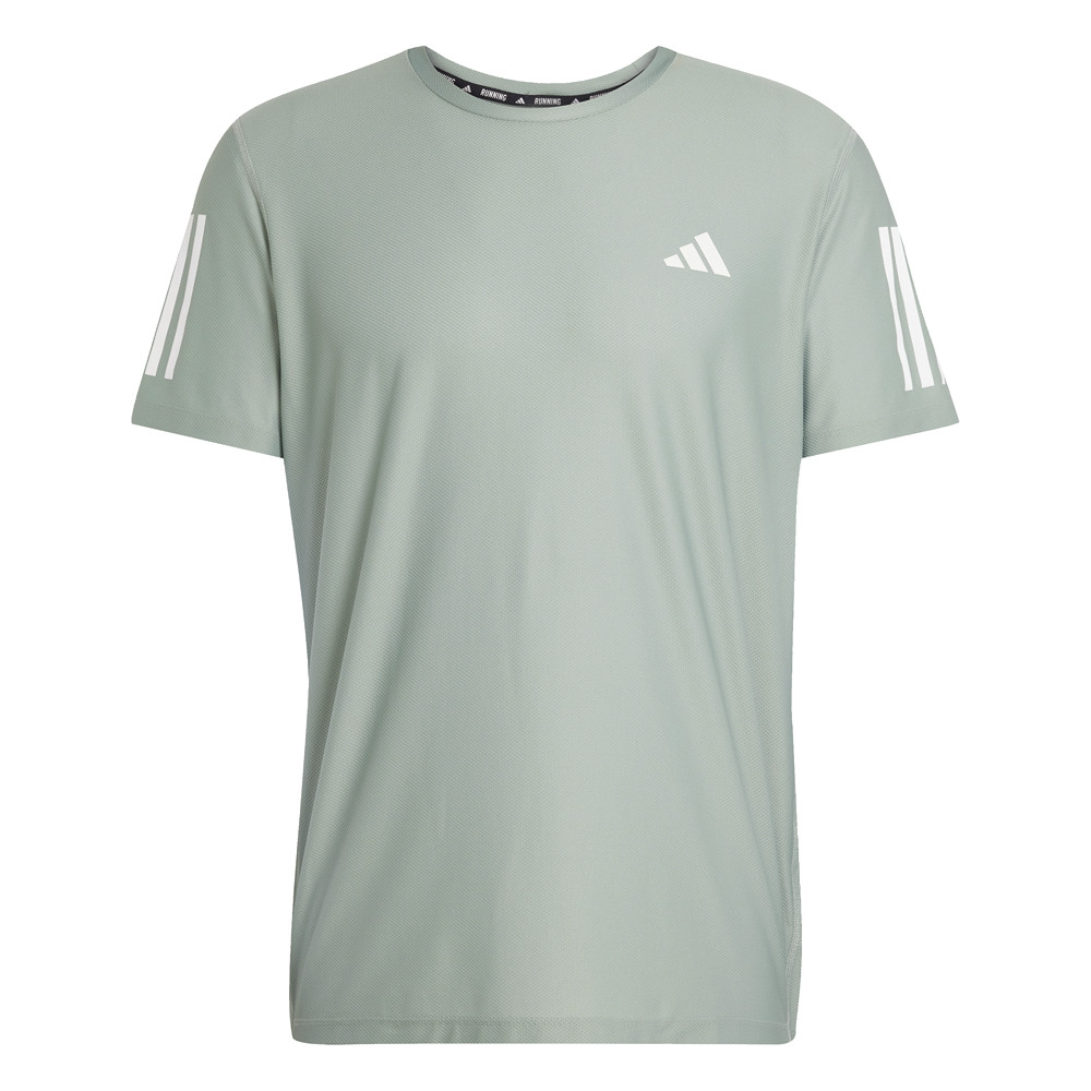 adidas Own The Run Crew Neck Short Sleeve T-Shirt Mens Green Casual Tops JC9793 gallery