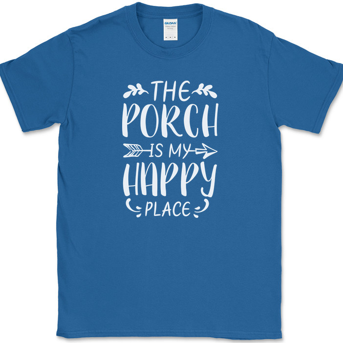 The Porch Is My Happy Place T-Shirt Funny Outdoor Swing Relax Gift Tee gallery