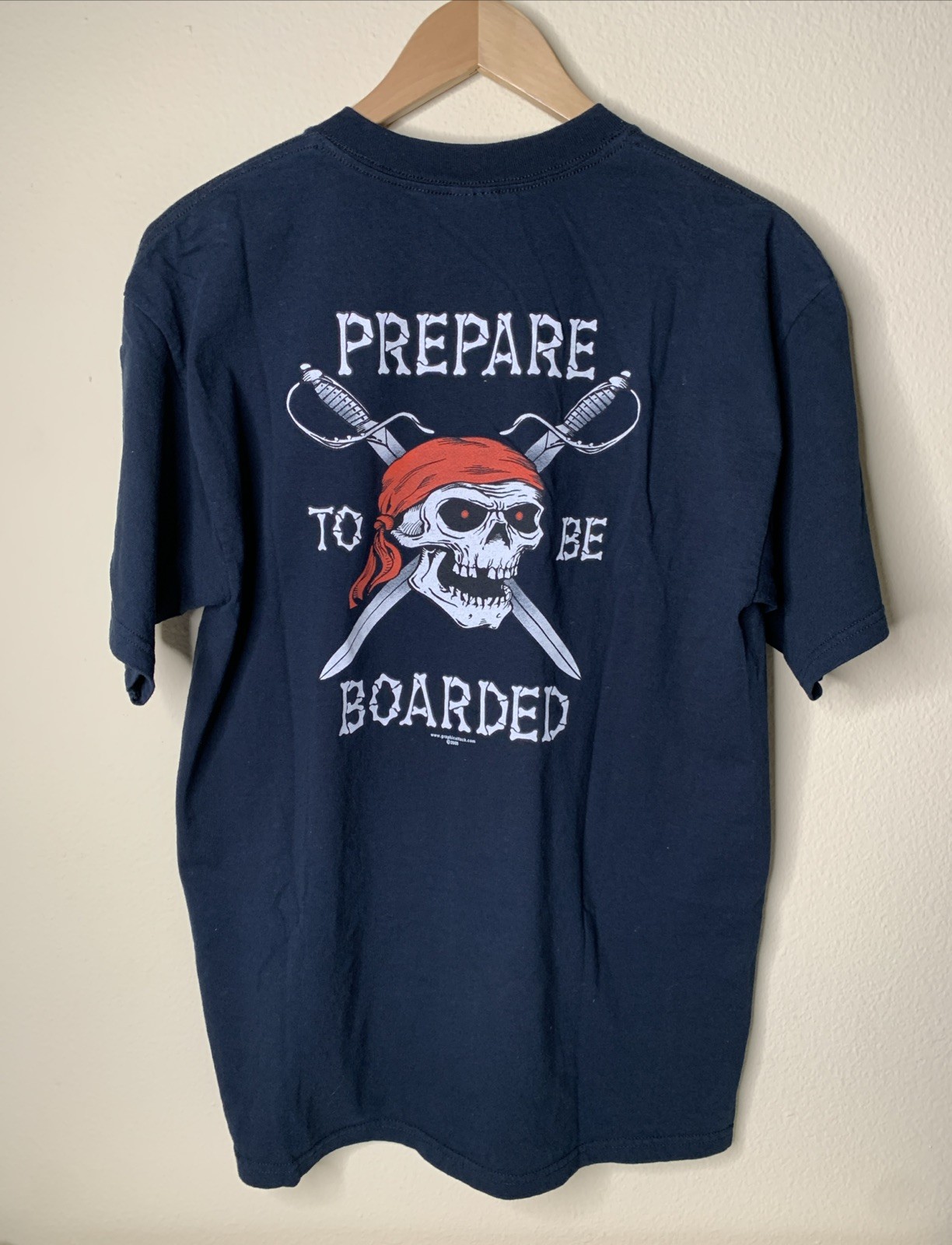 Vintage Pirate San Francisco Shirt Mens Sz L Jolly Roger Humor Tee Y2K