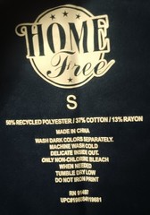 Home Free Regular Short Sleeved Navy Blue Crew Neck T shirt Mens Size Medium