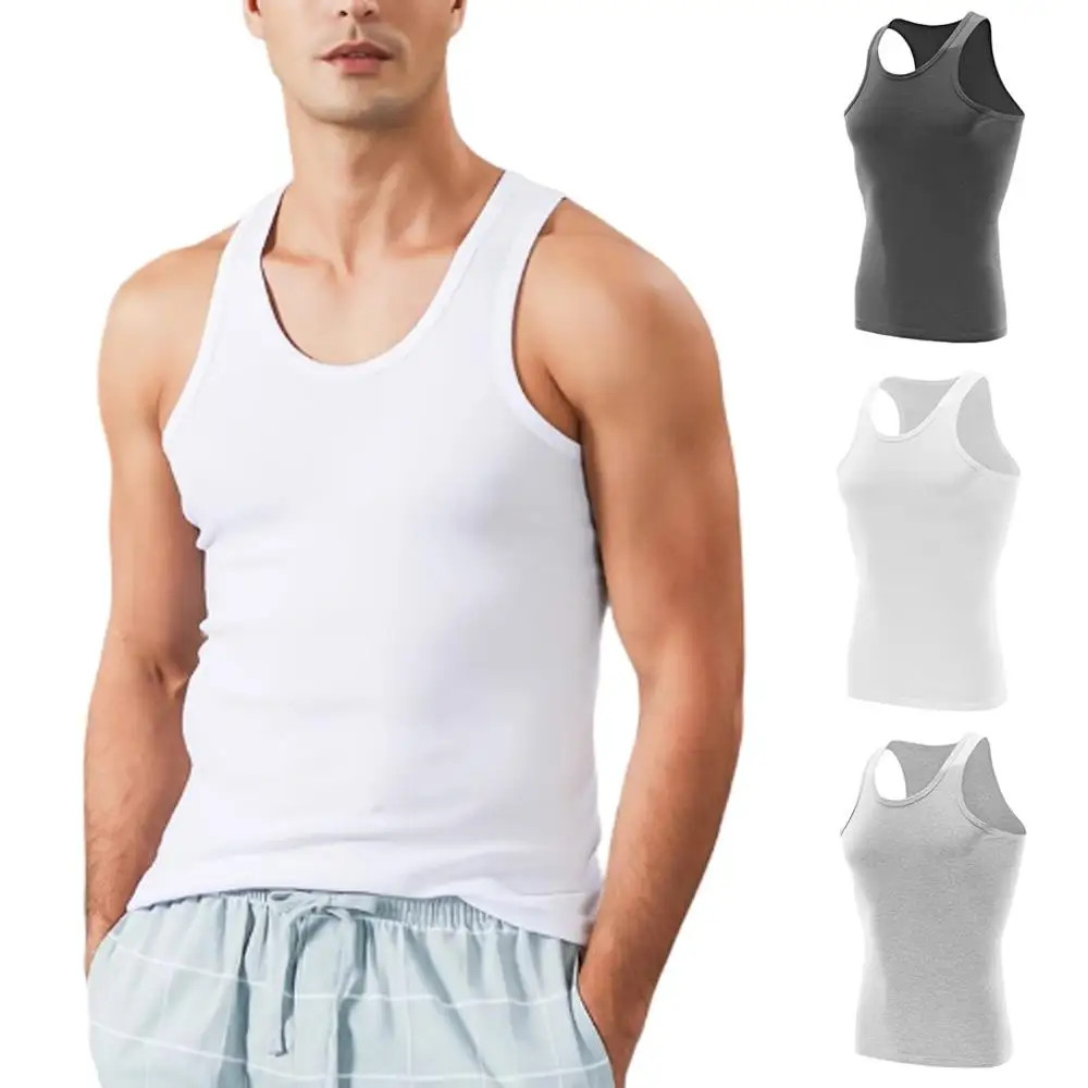 Hot Summer Male tank top Women Basic Elastic Tank Pure Cotton Sleeveless gallery