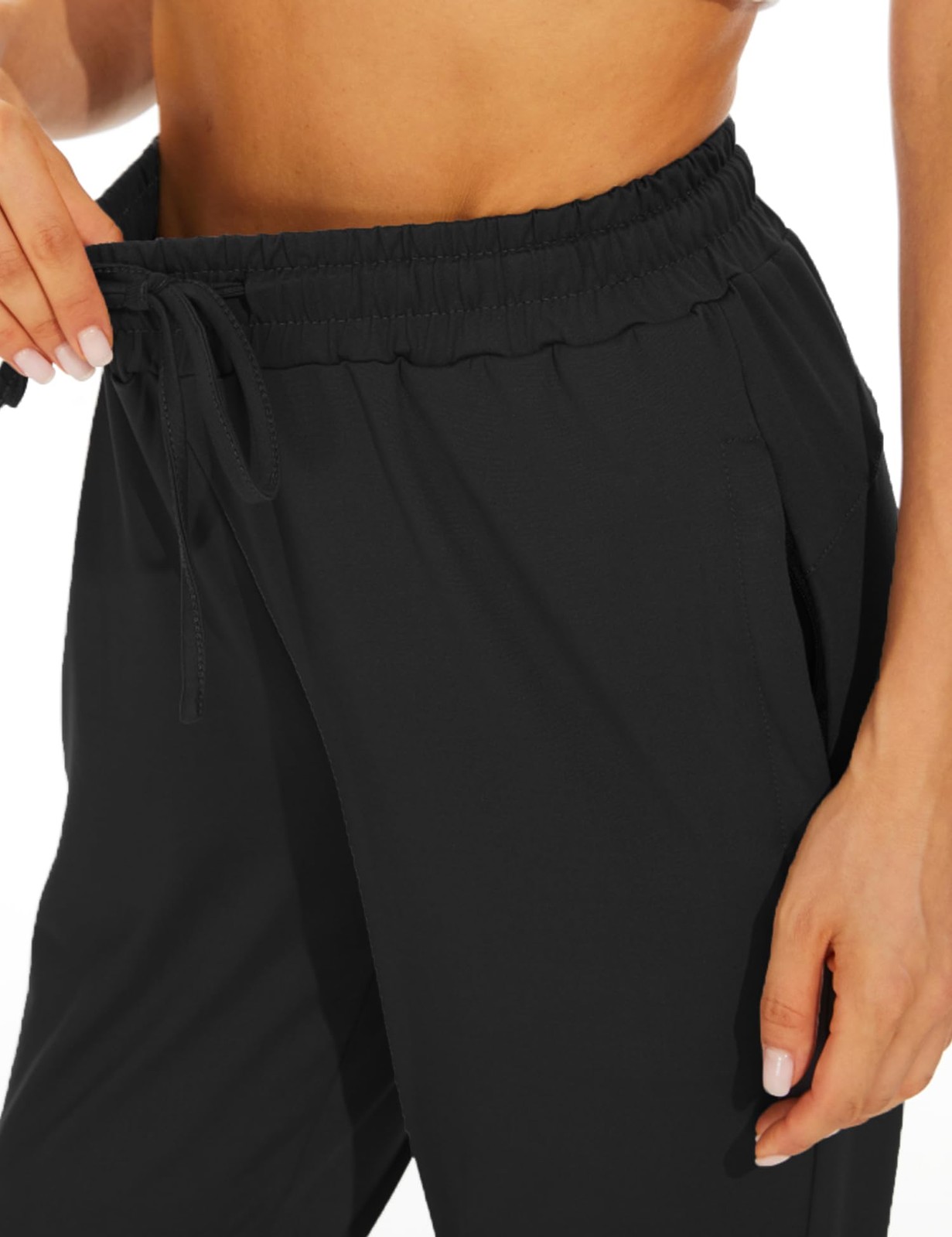 Women's Casual Pants Zipper Pockets High Waist Lounge Sweatpants Yoga Travel gallery