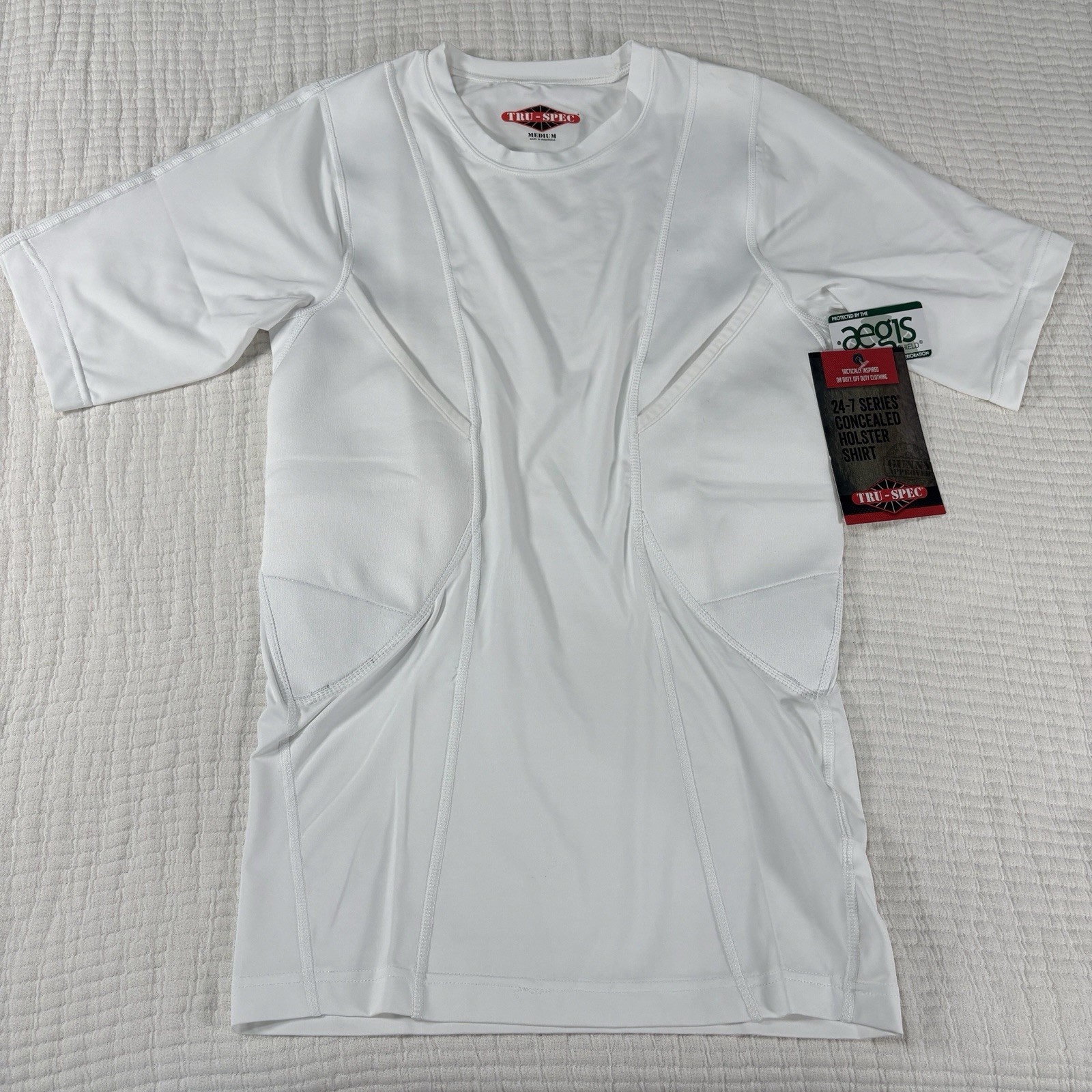 Tru Spec Concealed Holster Carry Shirt Mens Medium White Tactical Compression gallery