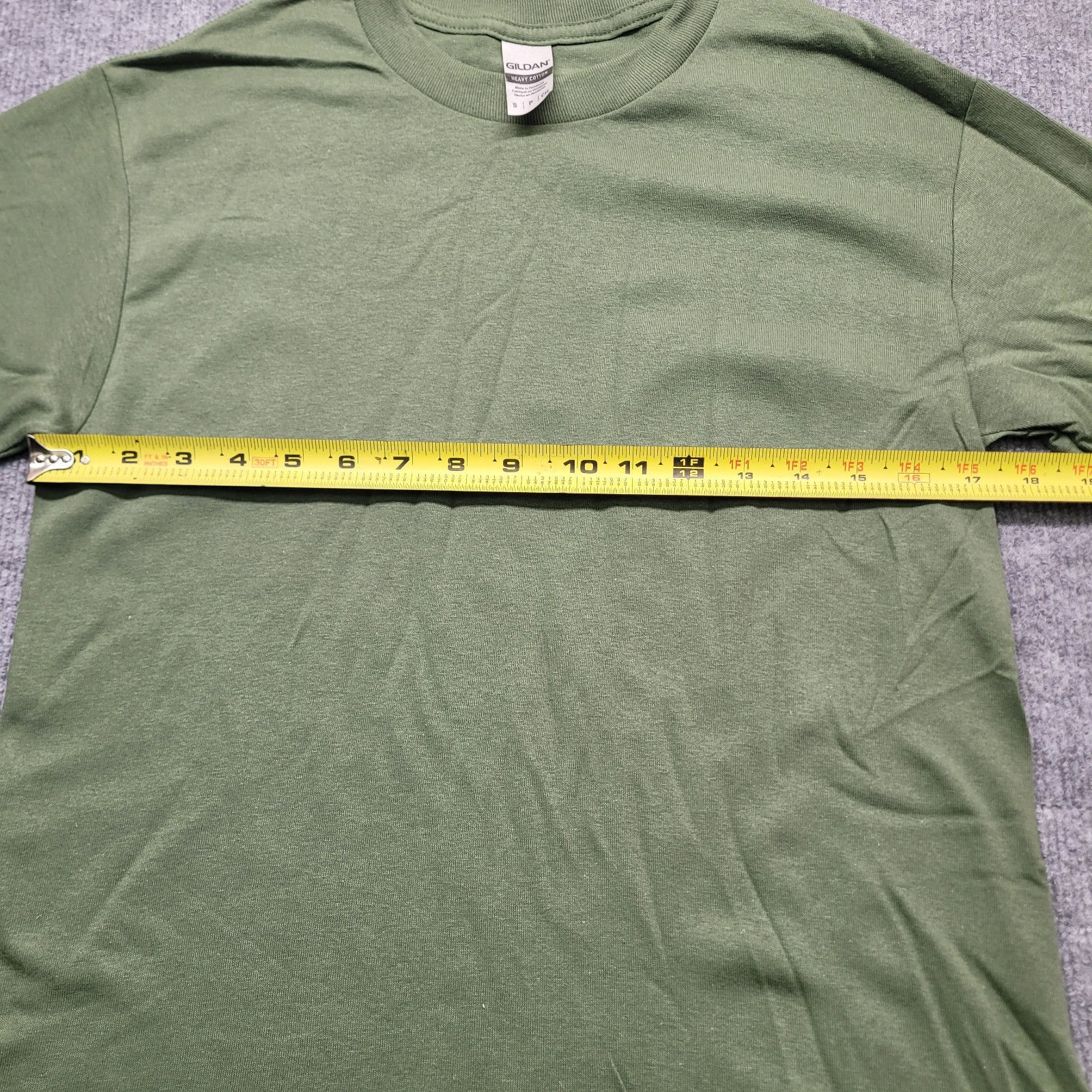 Gildan G540 Men’s Heavy Cotton Preshrunk Long Sleeve Shirt Green Size Small gallery