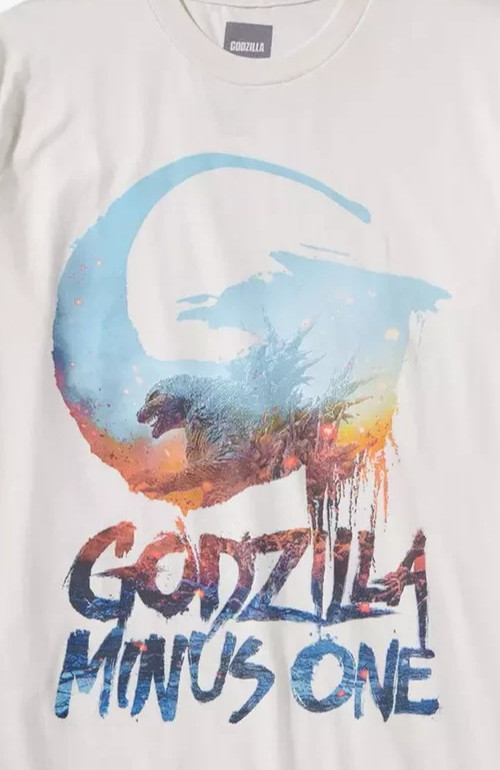Godzilla Minus One Mens Monster Movie Off-White Poster Graphic Shirt New XS-3XL gallery