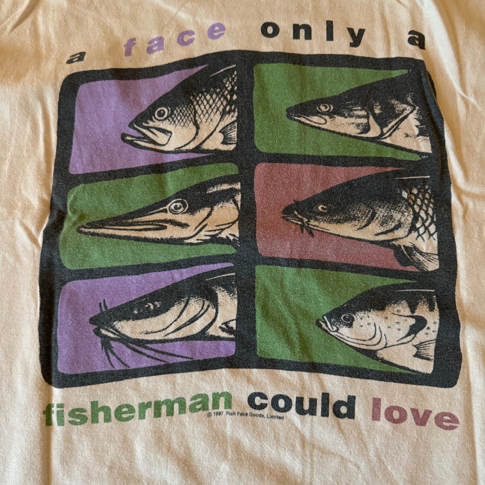 Vintage 90s A Face Only A Fisherman Could Love T-Shirt Mens Large Fishing Nature gallery