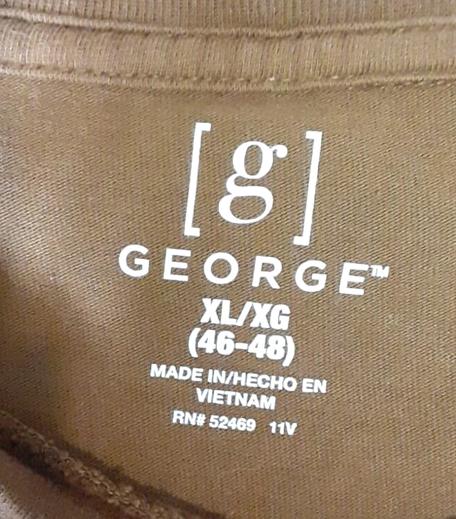 Men's XL Long Sleeve shirt by GEORGE Fall/ Winter wear, Chocolate gallery