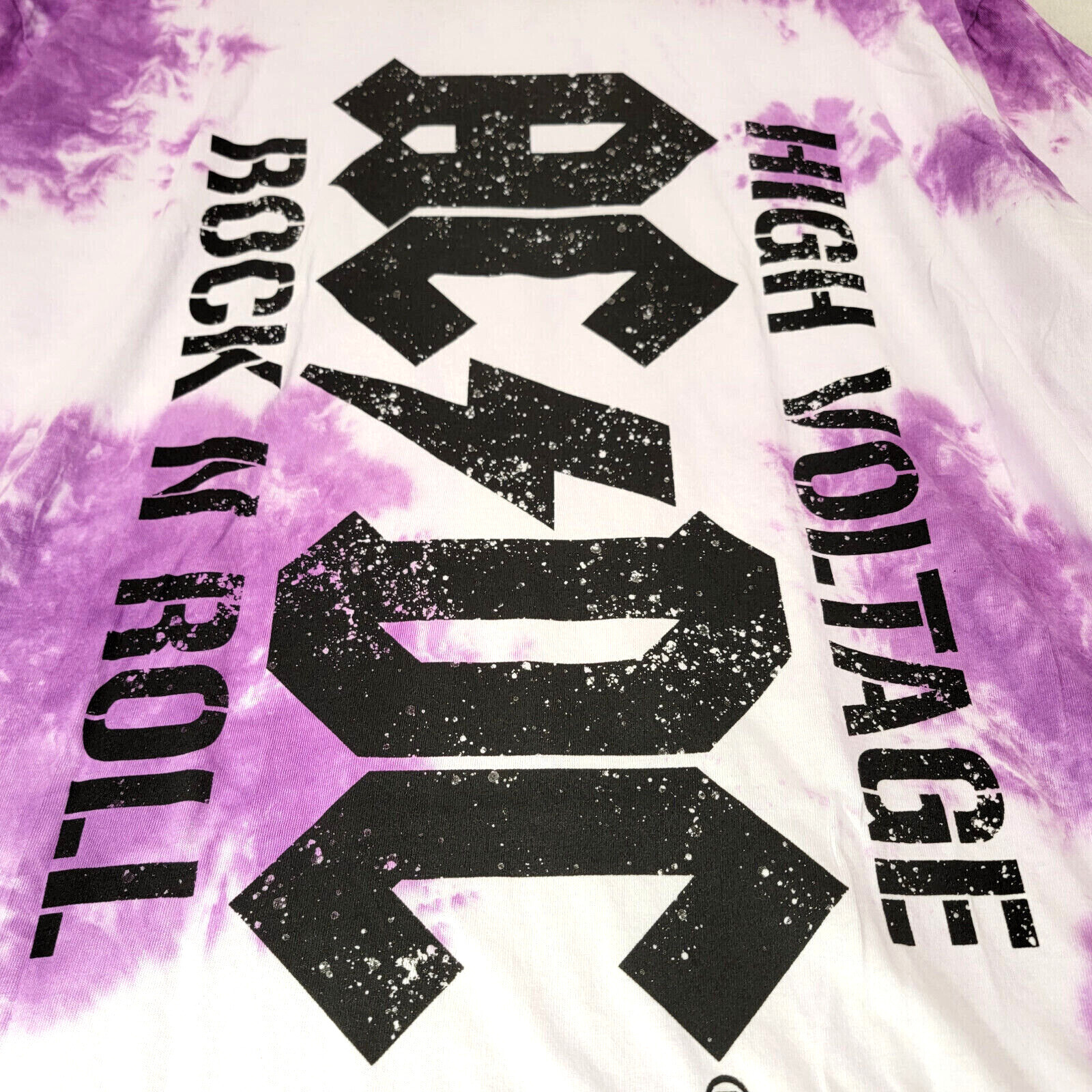 ACDC HIGH VOLTAGE Shirt Mens 2XL XXL Purple TIE DYE Casual ROCK NWT gallery