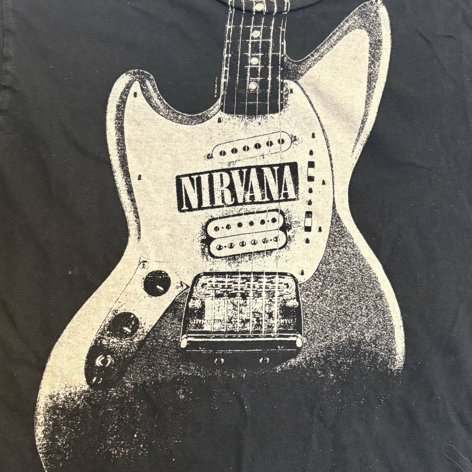 Vintage Y2K Nirvana T Shirt Size XL Black Kurt Cobain Guitar 2005 gallery