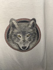Rare Vintage 90s Discovery Channel Store Wolf Canis Lupus T-shirts and Rare