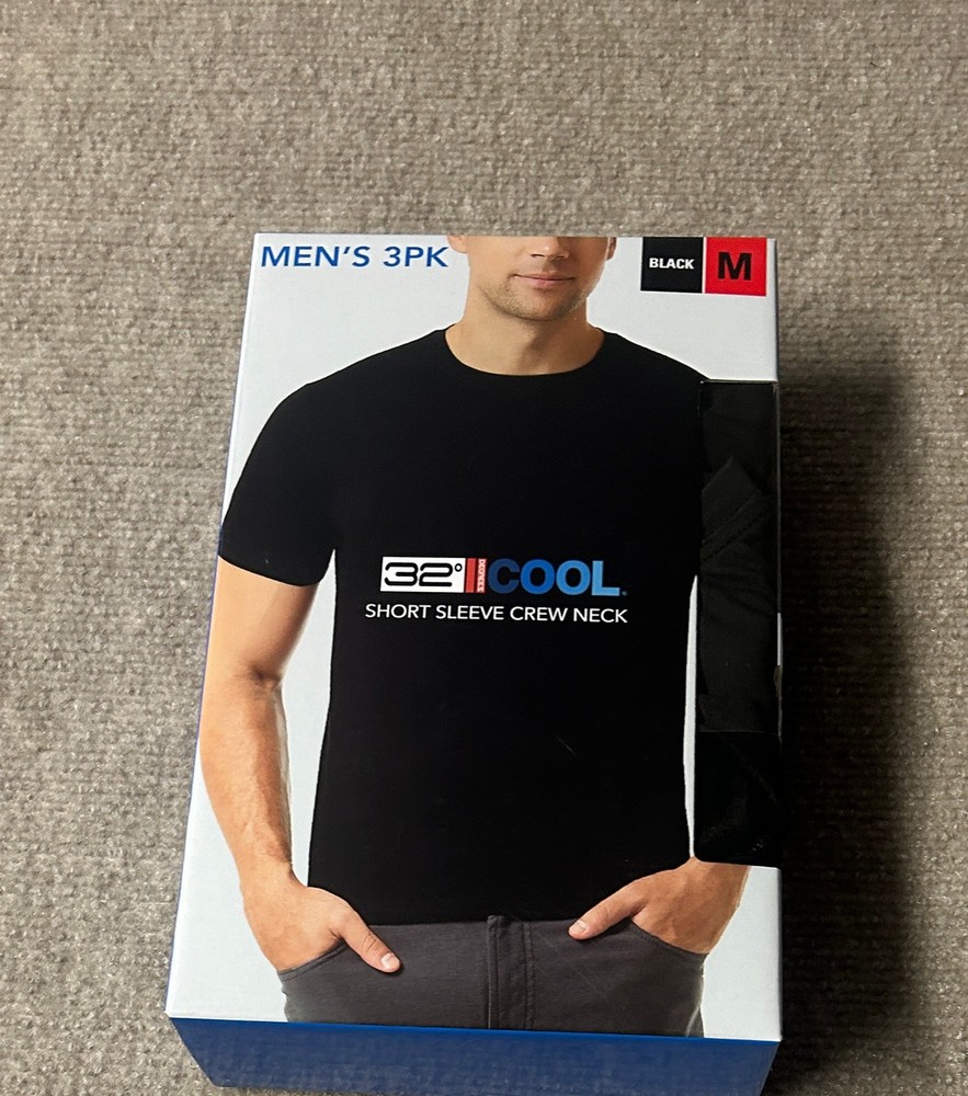 32 Degrees Cool Men’s 3-Pack Short Sleeve Crew Neck T-Shirt
