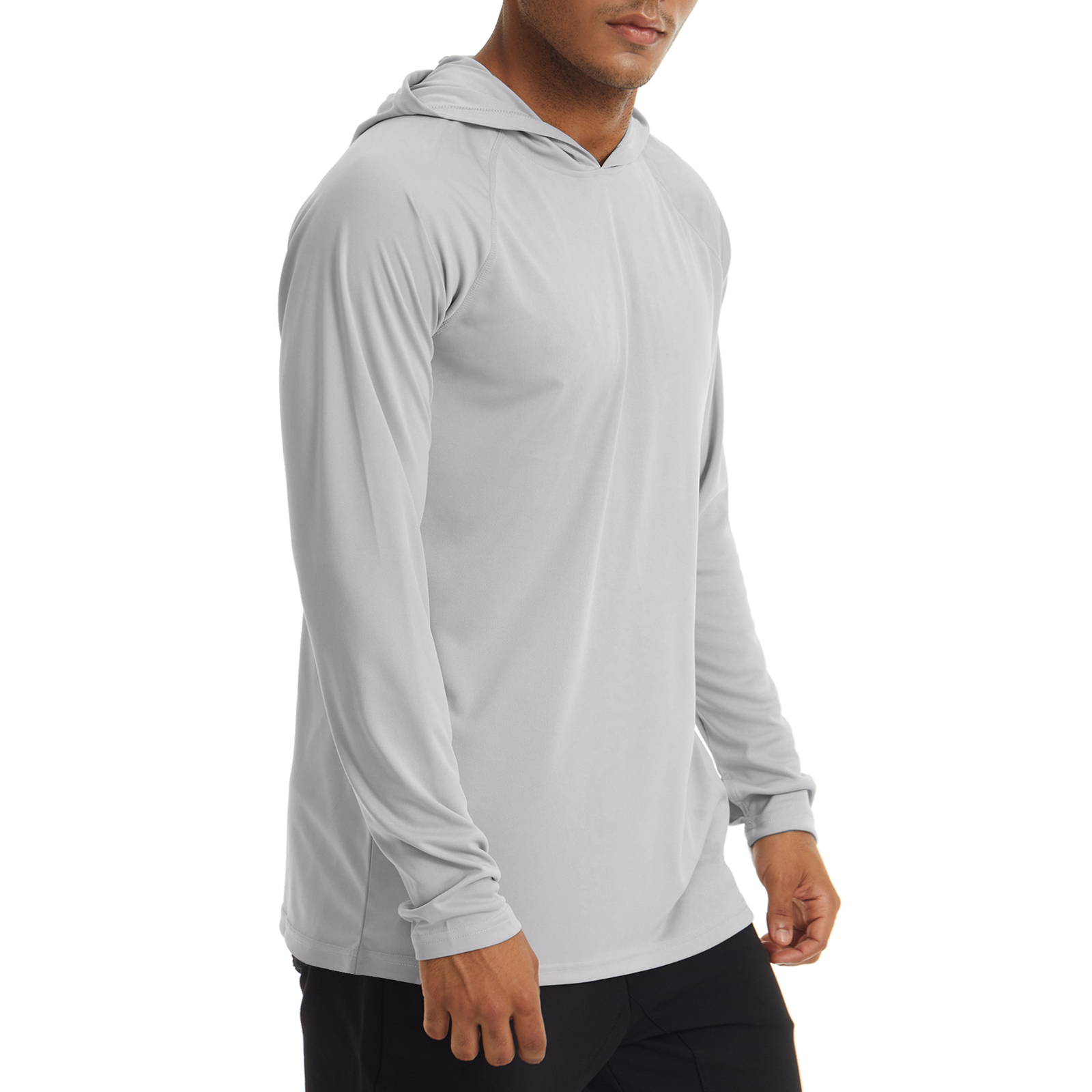 Mens UPF 50+ Hoodie Long Sleeve Outdoor Sun Shirts Hiking Fishing Team Work Tops gallery