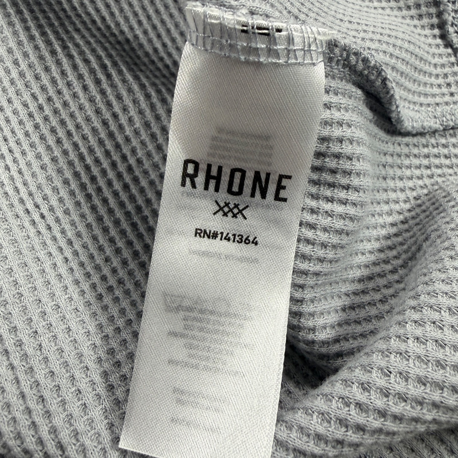 Rhone Waffle Henley Shirt Men's Sz XL Shirt Gray Long Sleeve Thermal Gorpcore gallery