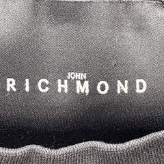 John Richmond T-Shirt Black Medium Spell Out Cotton Sustainable