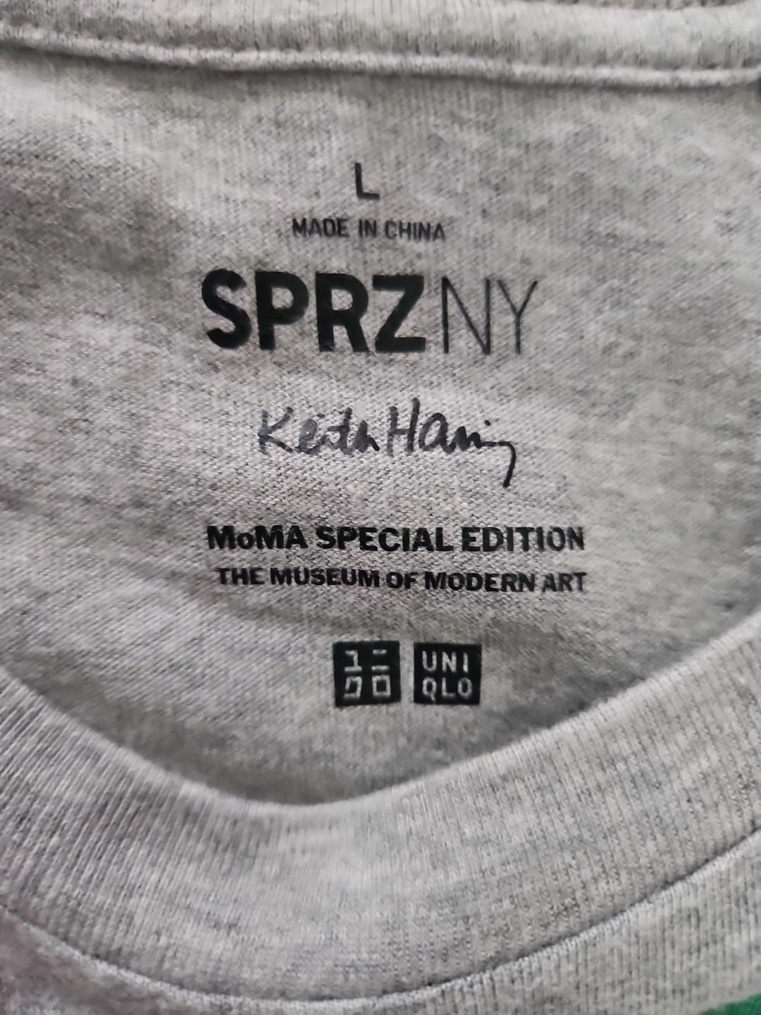 Grey Uniqlo SPRZNY Keith Haring T-Shirt MoMa Special Edition Size L gallery