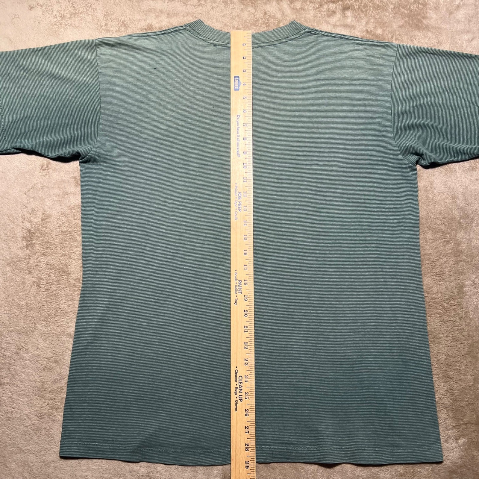 Vintage 1992 Aruba Dutch West Indies T Shirt Single Stitch Striped Green Mens L gallery