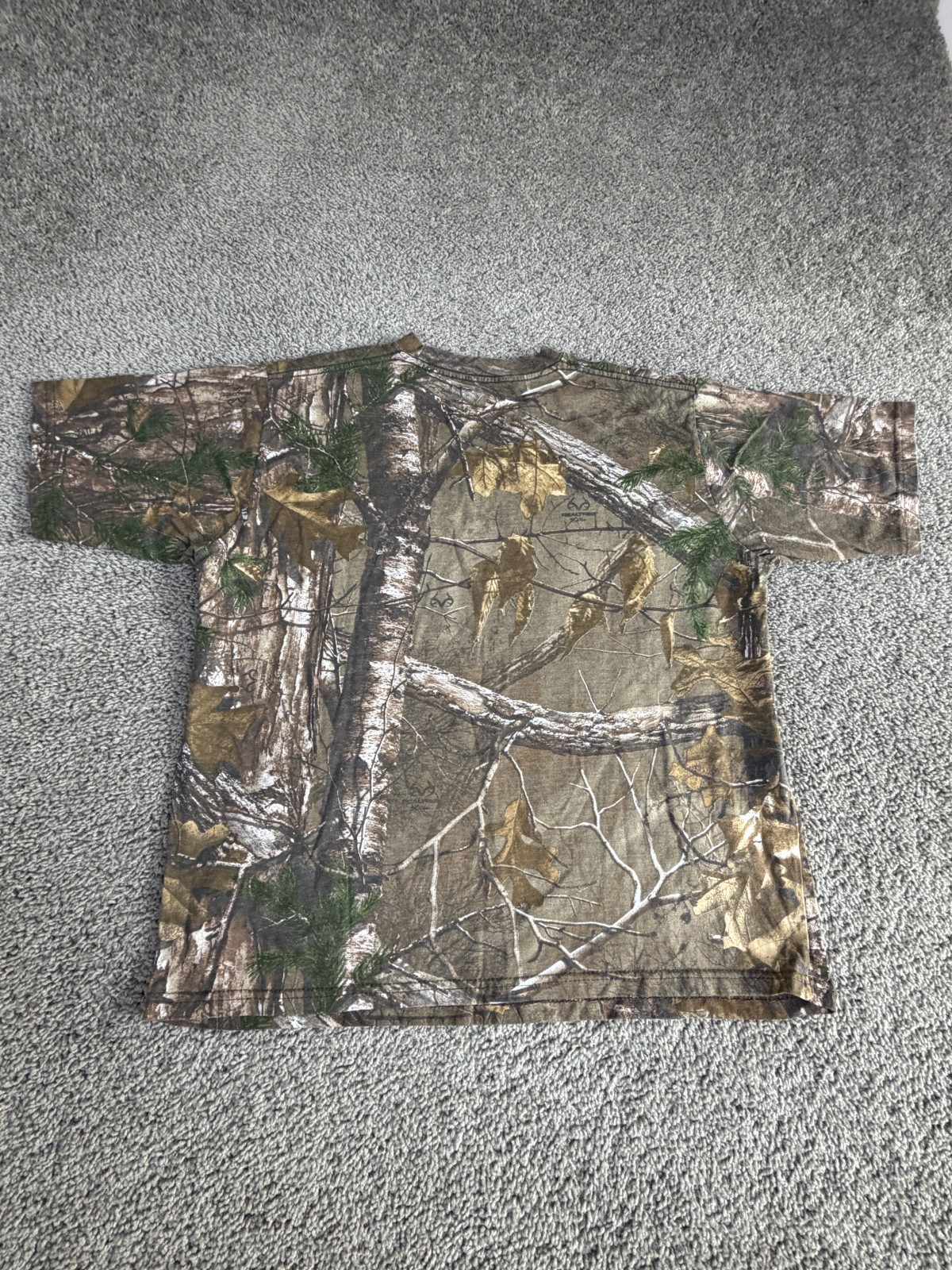 Realtree Camo Shirt Mens Extra Large Brown Xtra Hardwood Fall Short Sleeve gallery