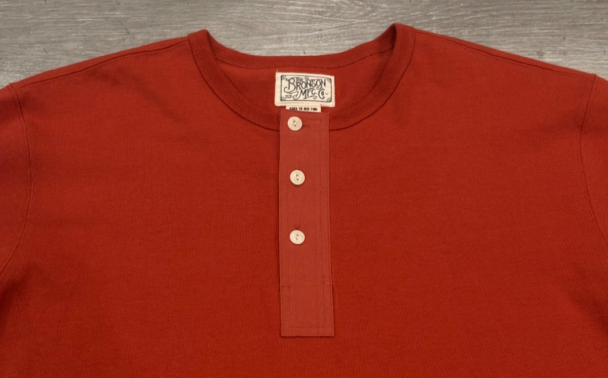 Bronson MFG Vintage Short Sleeve Henley Redwood Heritage Workwear Style Mens XL gallery