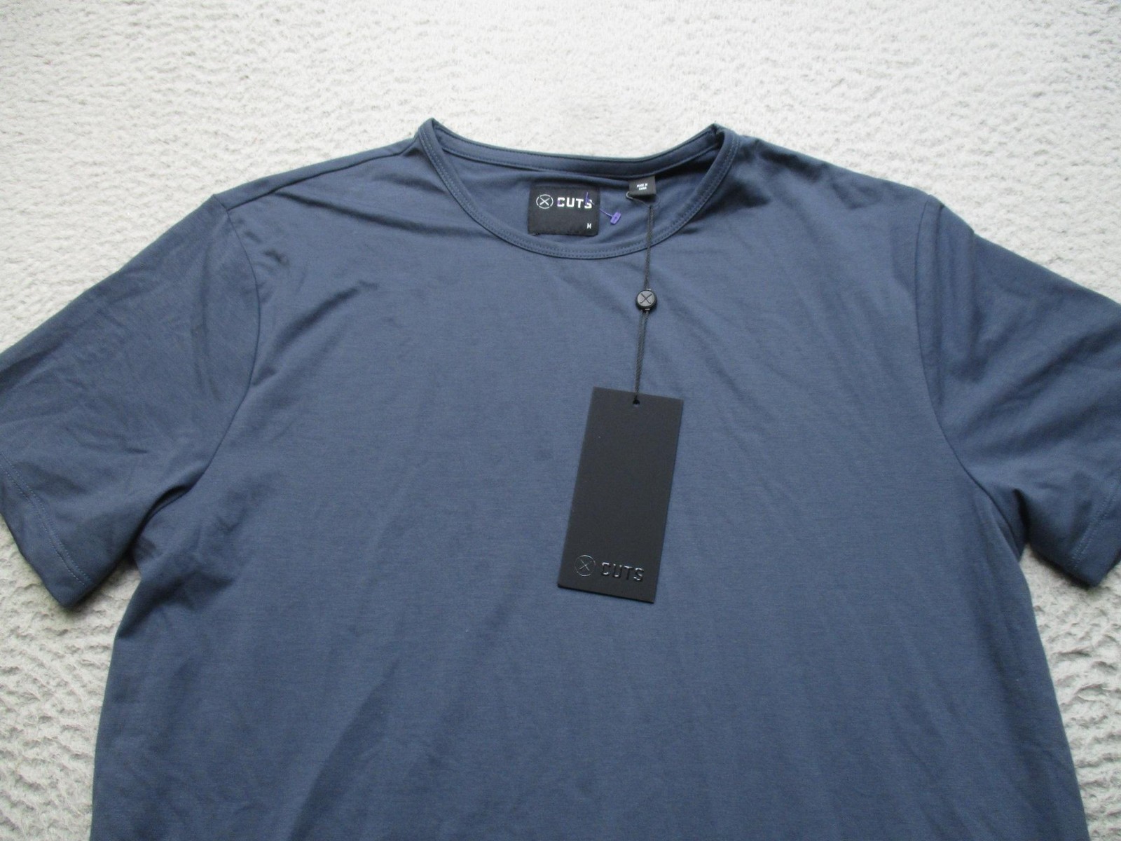 Cuts Shirt Mens M Blue Atlantic AO Curve-Hem PYCA Pro Stretch Short Sleeve Tee gallery