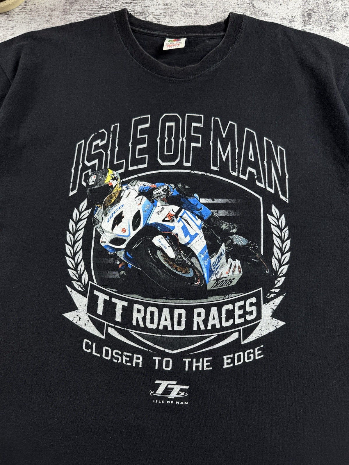 Vintage ISLE OF MAN Racing Honda Bike 90S Delray Moto Formula 1 T Shirt Tee gallery