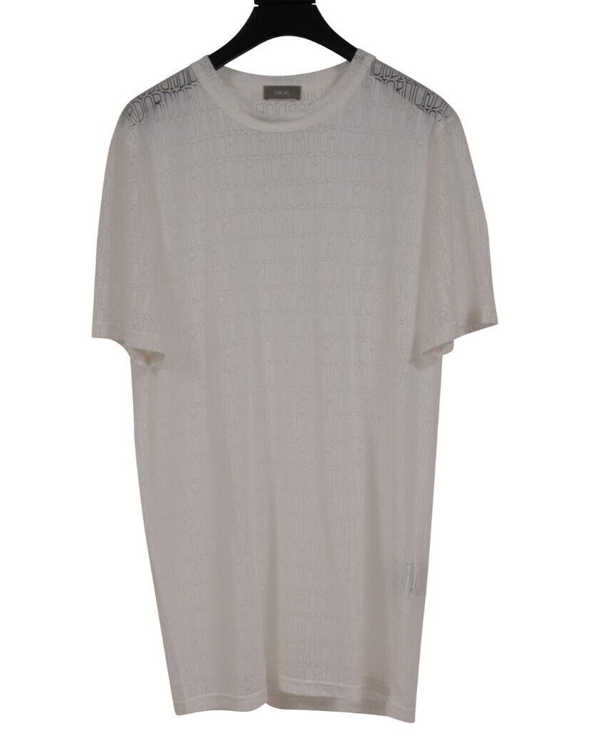 Dior Men SHAWN Stussy Semi Sheer Logo T Shirt Medium Viscose Polyamide Short gallery