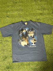 Vintage Eco Mountain Yellowstone Wolf Shirt Size L Mens