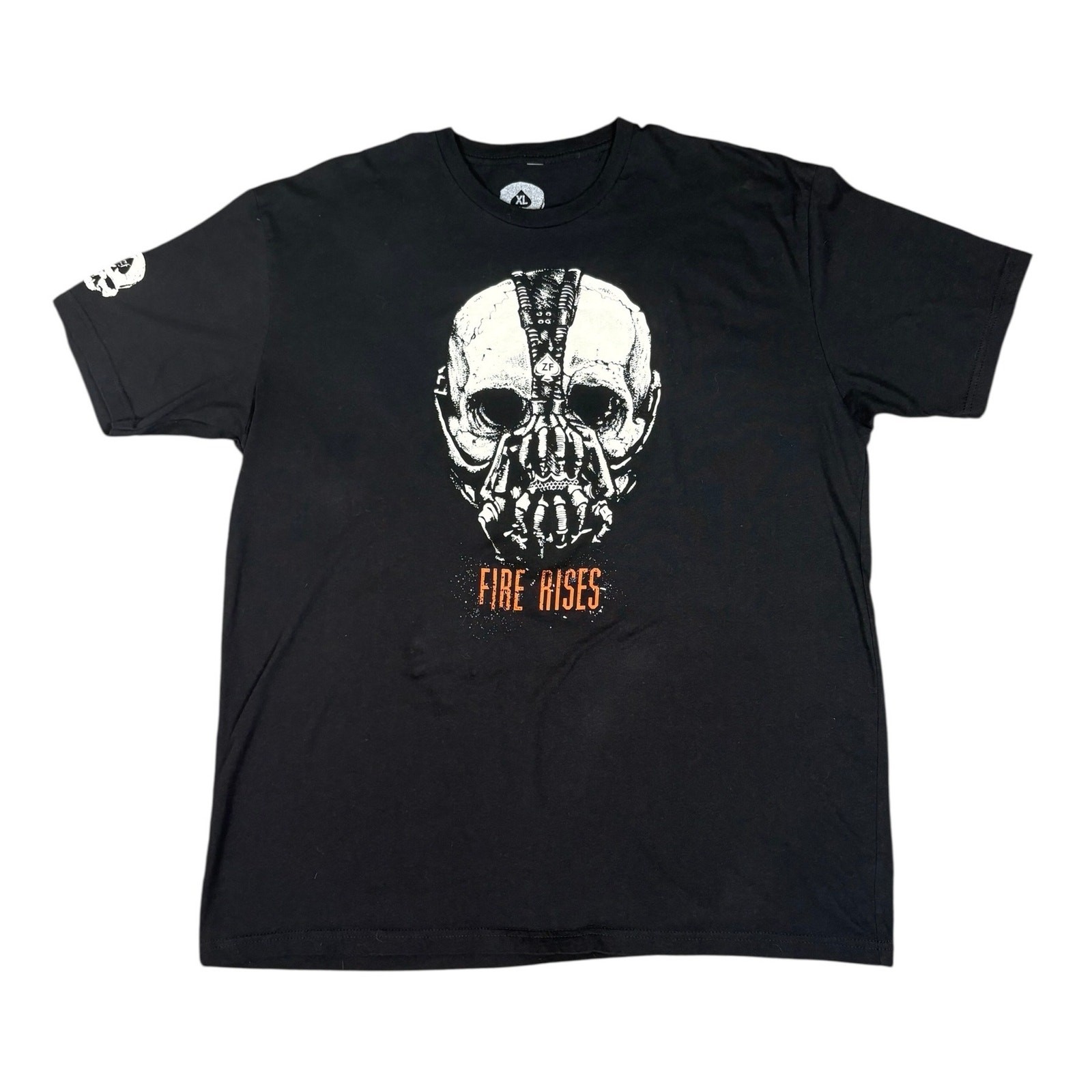 Wash With Souls Fire Rises Skull Graphic T-shirt Men’s XL Black Grunge Punk Edgy