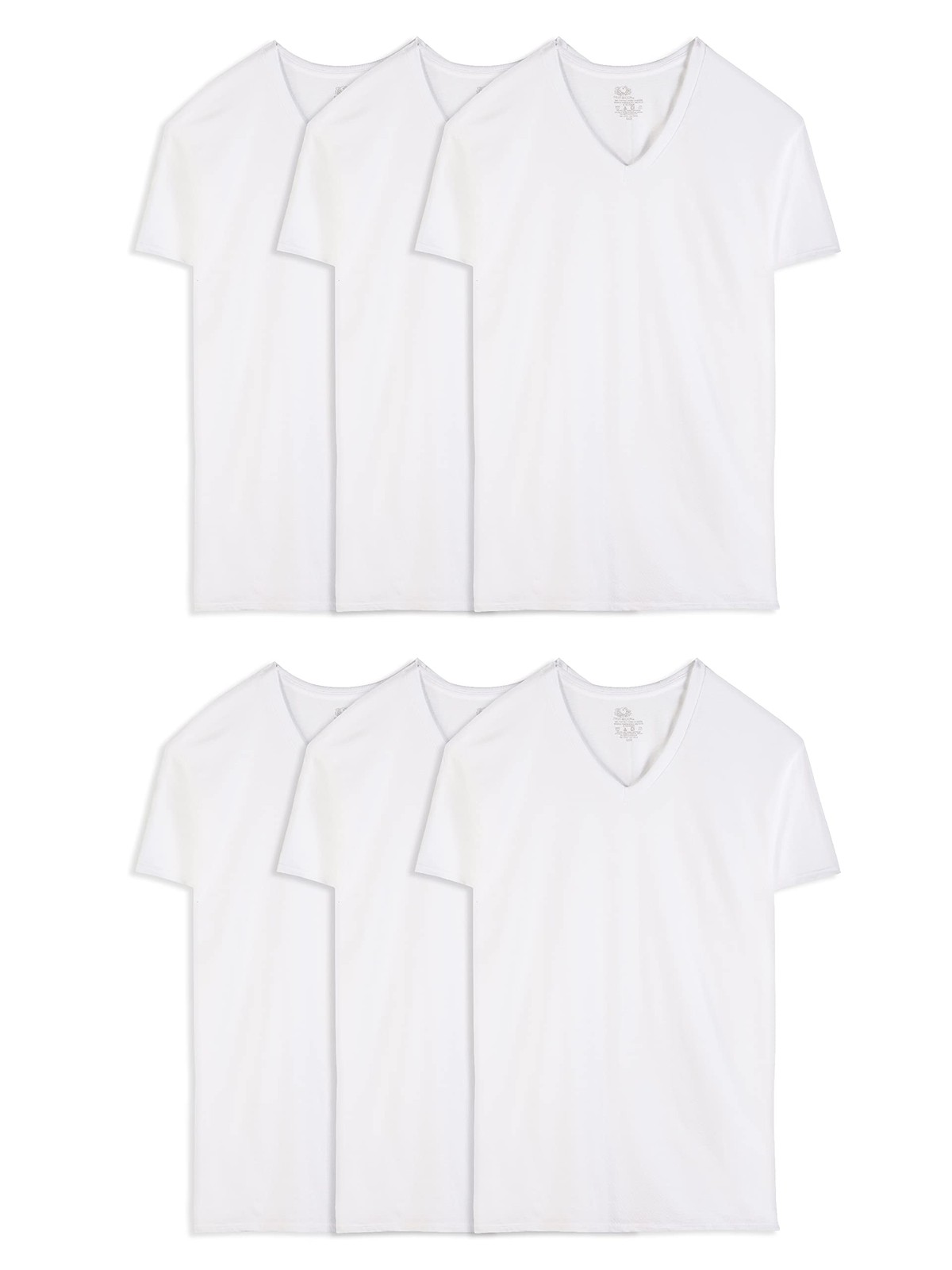Fruit of the Loom mens Tall Size Vneck Tshirt, White Underwear, Tall Man Whi…