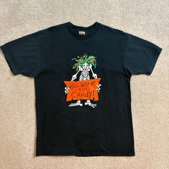 Vintage 90s Jerzees Halloween Skeleton Will Work For Candy Men’s T Shirt XL