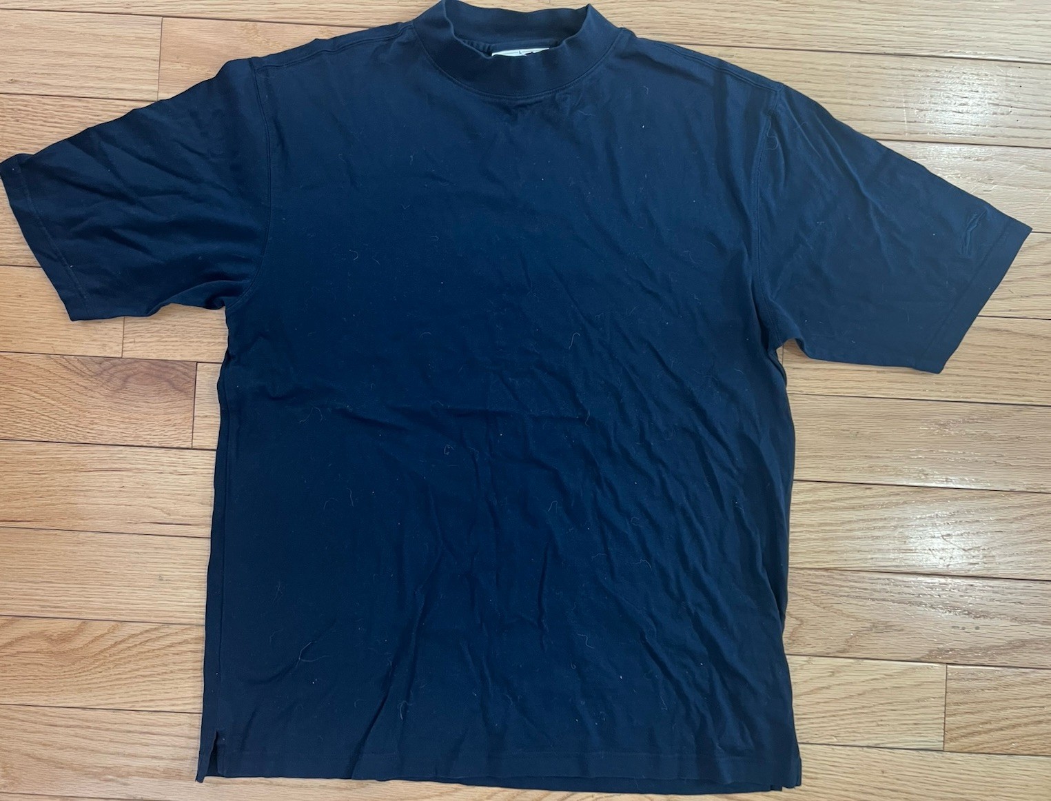 VTG Men’s Slazenger Mock Neck T- Shirt Navy Mecerized Cotton Spandex L NEW Golf gallery