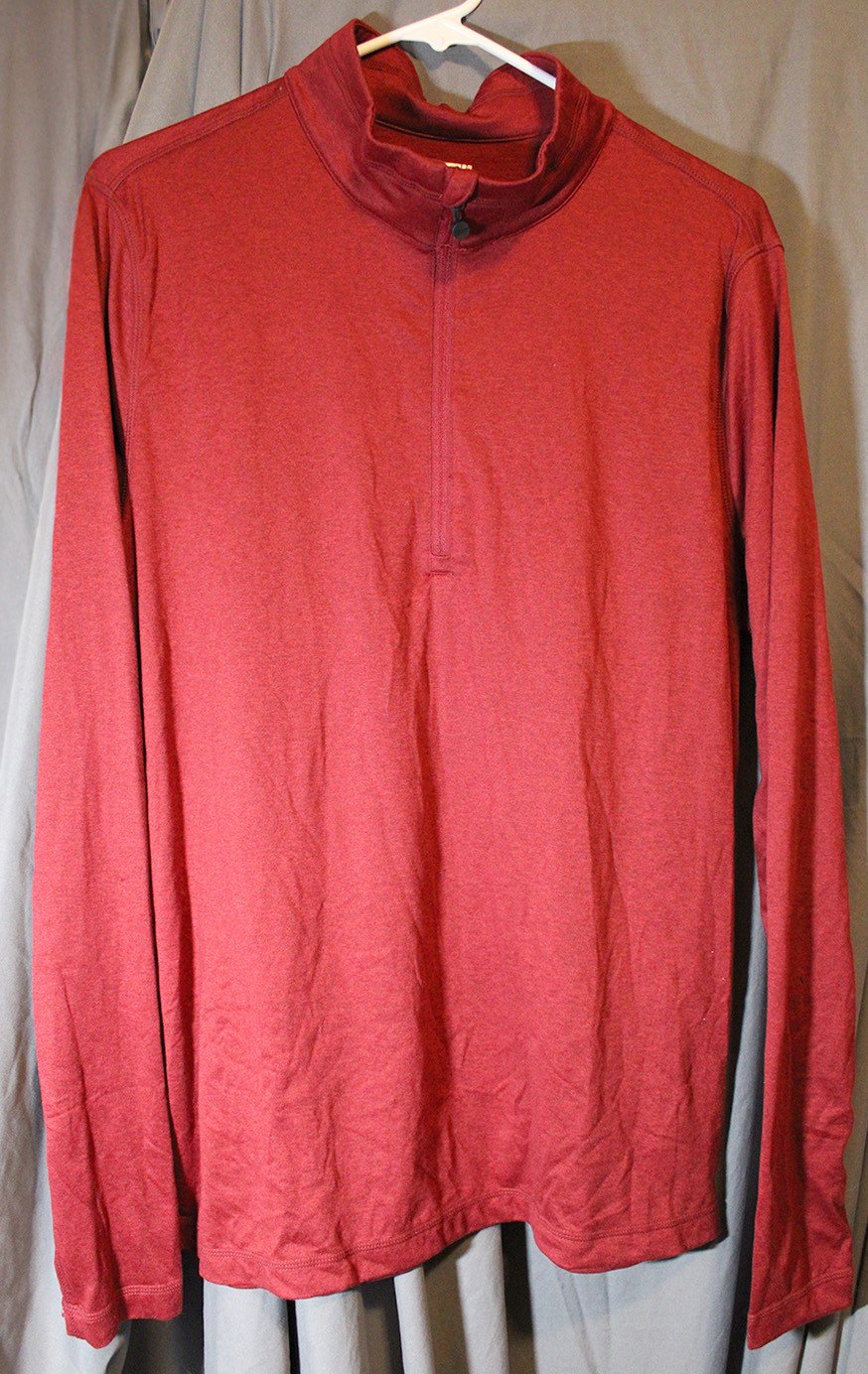 32 Degrees Heat Men’s Size Medium Qtr Zip Long Sleeve Shirt, Red, New w/o Tags