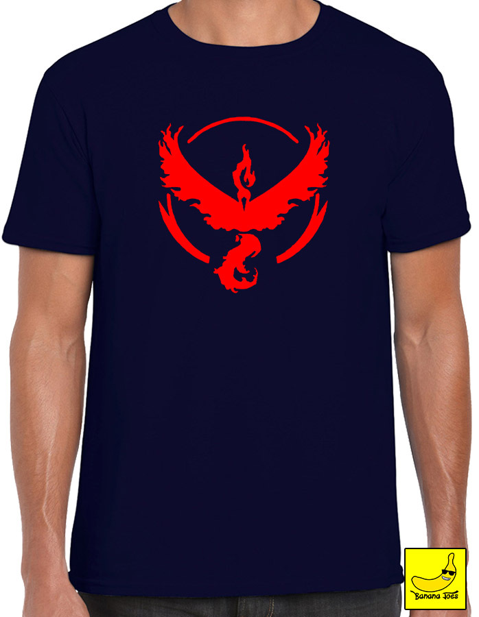 Pokemon Go Team Valor Symbol T-Shirt Nintendo Gaming Mystic Pokeball Gift