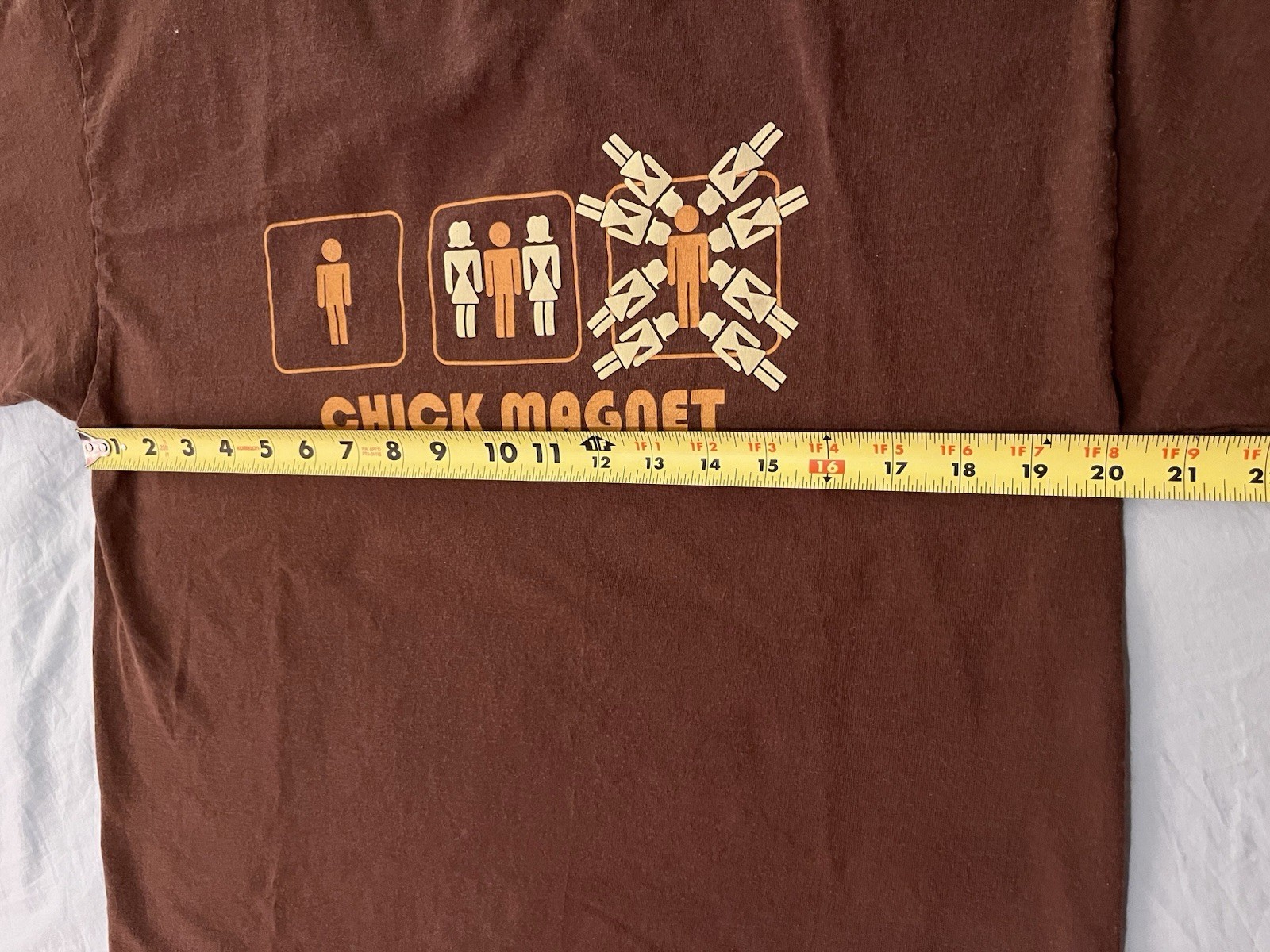 Vintage CHICK MAGNET Shirt Mens Large Black Classic 90s Y2K Humor Novelty 2000s gallery