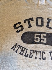 VINTAGE Stout School Athletic Dept Dearborn, Michigan Shirt Men’s L Grey 90s