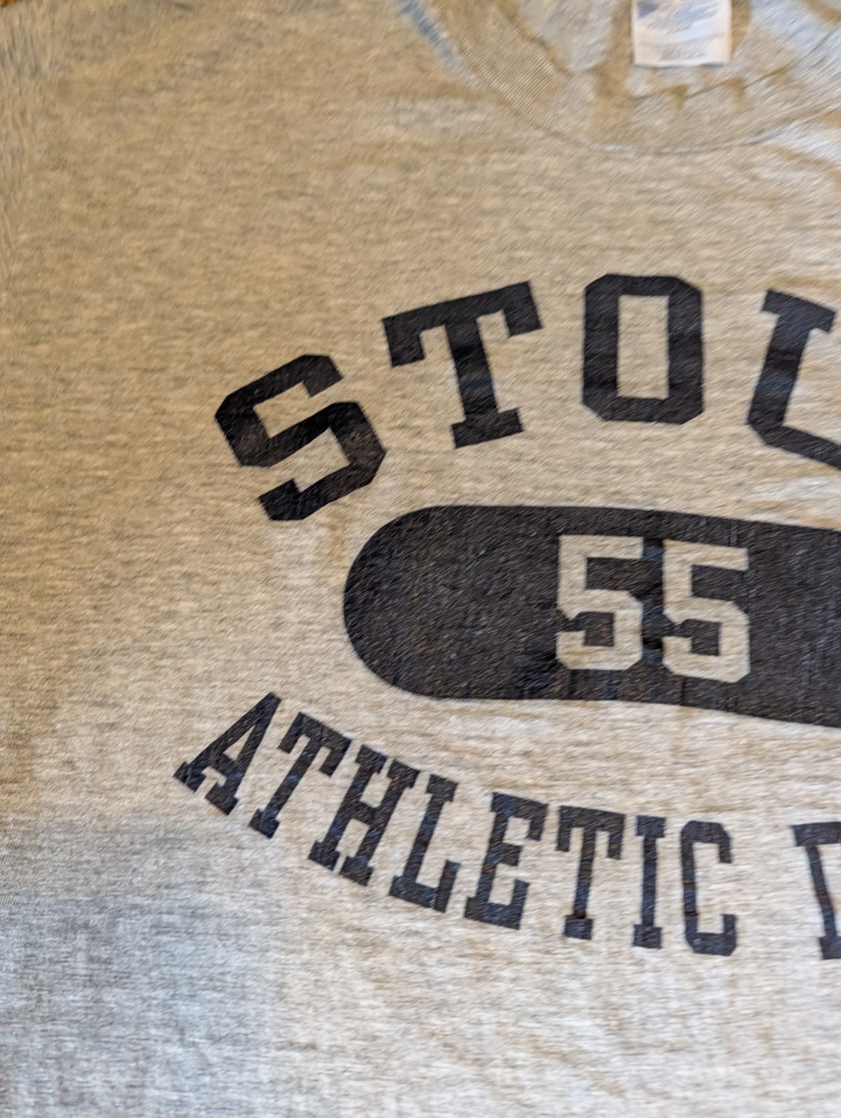 VINTAGE Stout School Athletic Dept Dearborn, Michigan Shirt Men’s L Grey 90s gallery