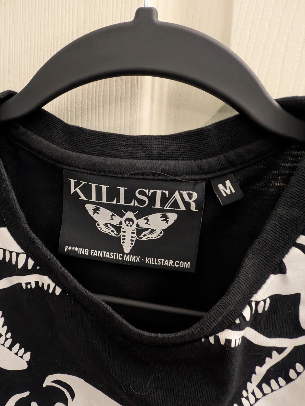 Killstar Rex Shirt Men's Longline Tshirt Dinosaur Bones Size Medium gallery
