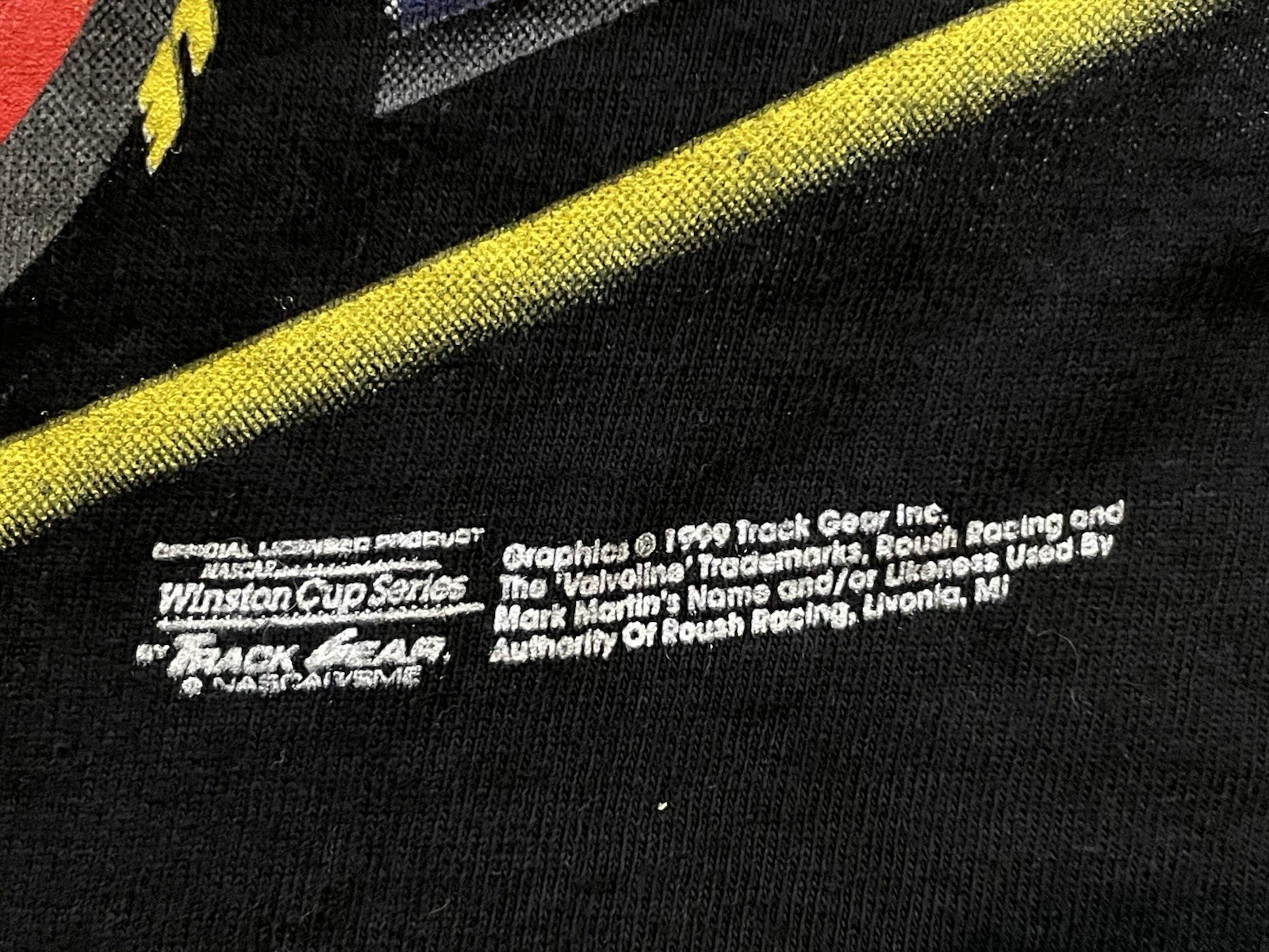 Mark Martin NASCAR - The 6 Shooter - TULTEX Silk Screen T Shirt Size L VTG 1999 gallery