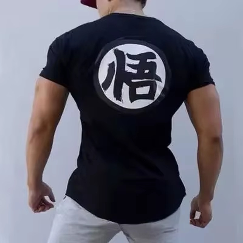 Gym Short Sleeve Fashion Japanese Anime Tops Tee Shirts Hip-Hop Unisex 100%Cotto gallery