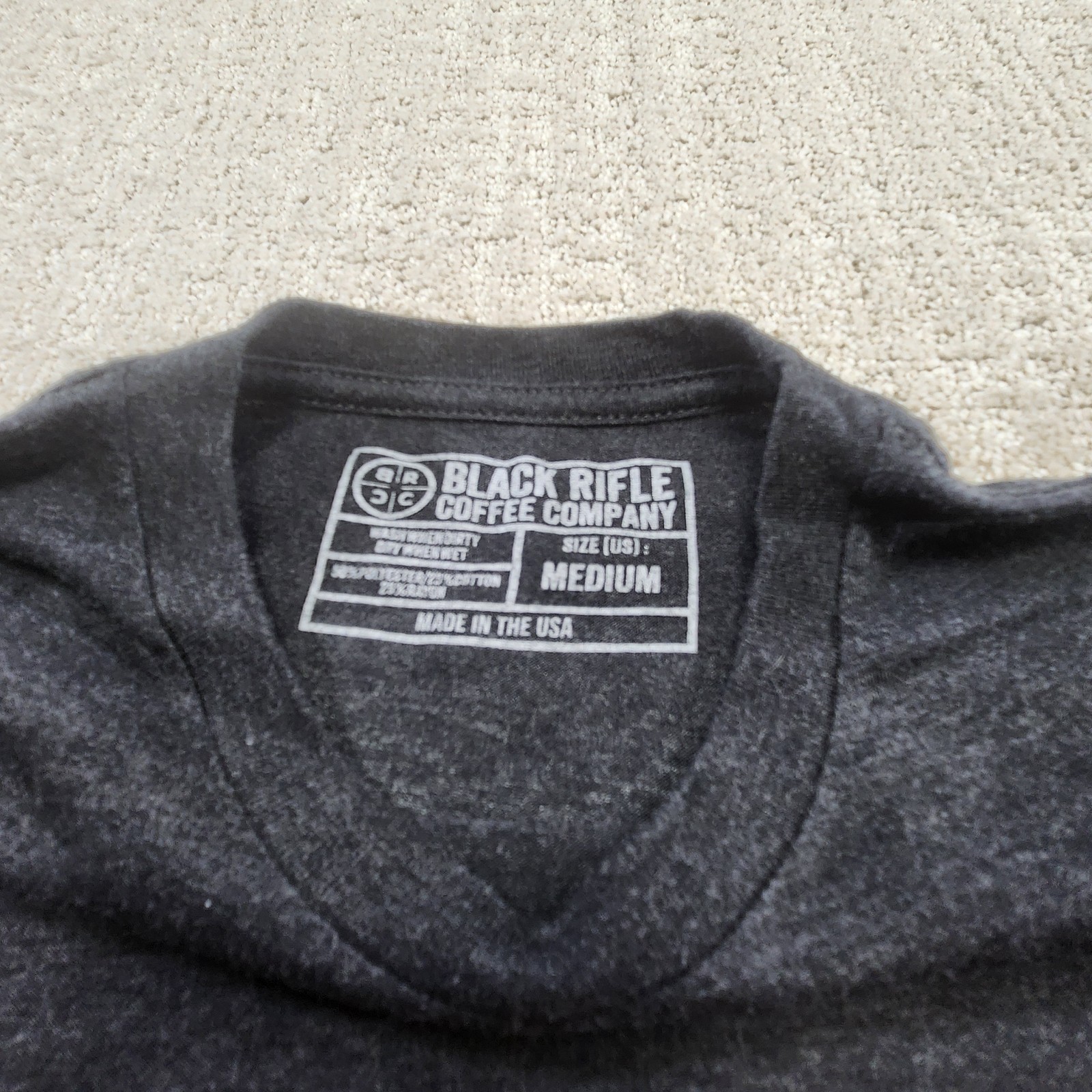Black Rifle Coffee Company Shirt Men Medium Stretch Quick Dry Heather Gray gallery