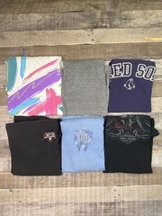 Vintage Harley Davidson & Sports Tees Graphic Shirt Lot Of 6 Large / XL 90s Y2K