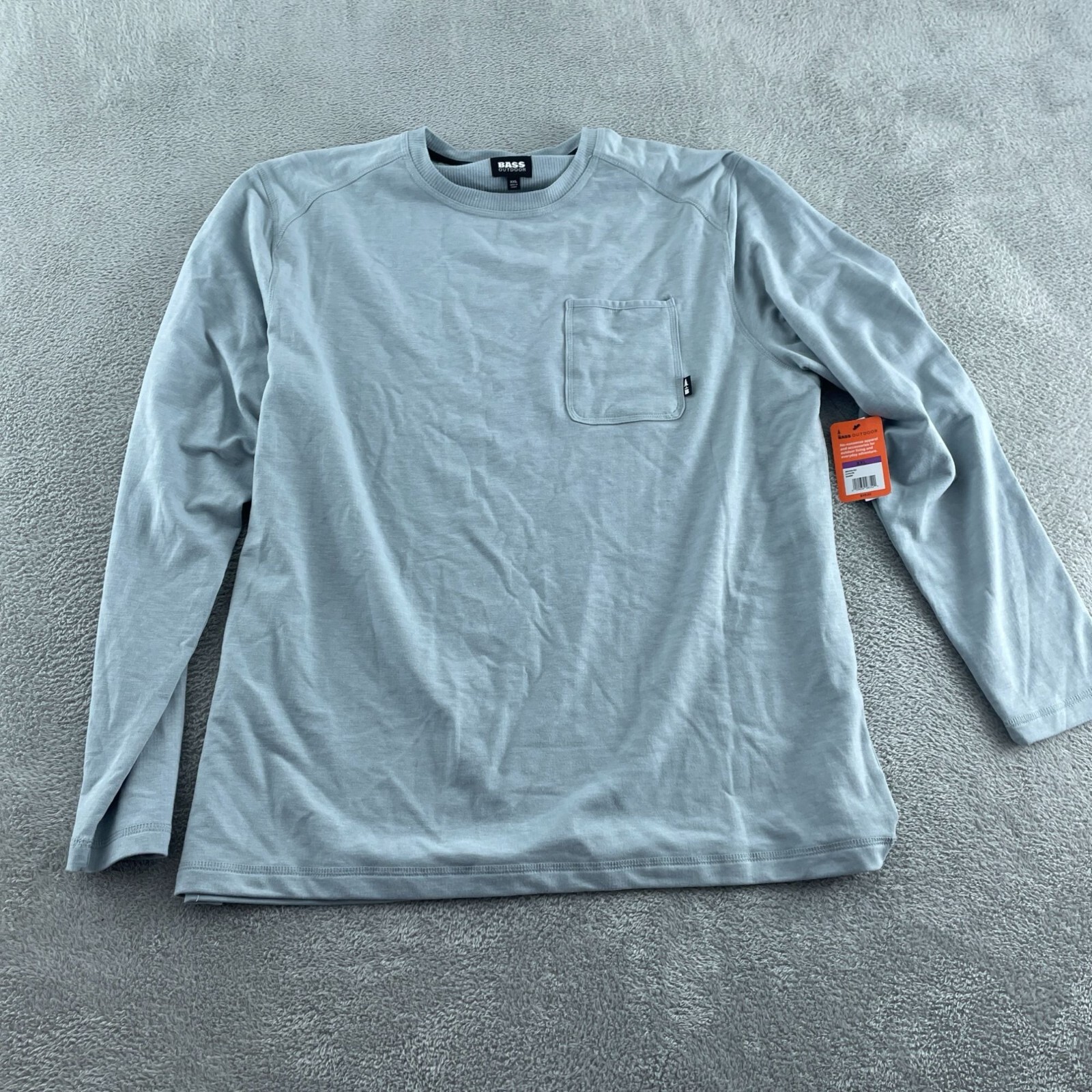 Bass Outdoor Quarry Long-Sleeve Pocket Tee XXL Polyester/Spandex Blend NWT 2770 gallery
