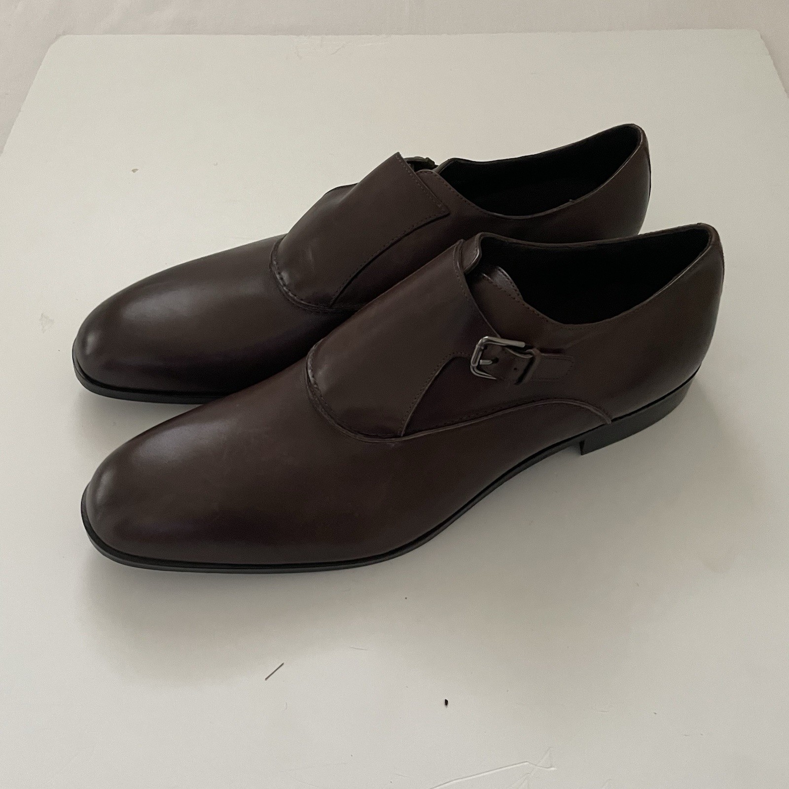 Donald J Pliner Men Sergio-TK Monk Strap Shoes 15M Expresso Brown Italian New gallery