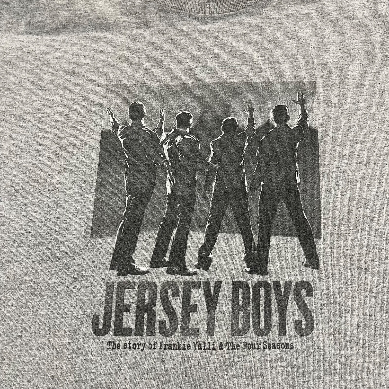 JERSEY BOYS Shirt Mens Extra Large Gray Graphic Frankie Valli Four Seasons Y2K gallery