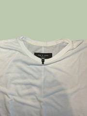 rag & bone Cotton Crew Neck Short Sleeve T-Shirt White Solid Men’s M
