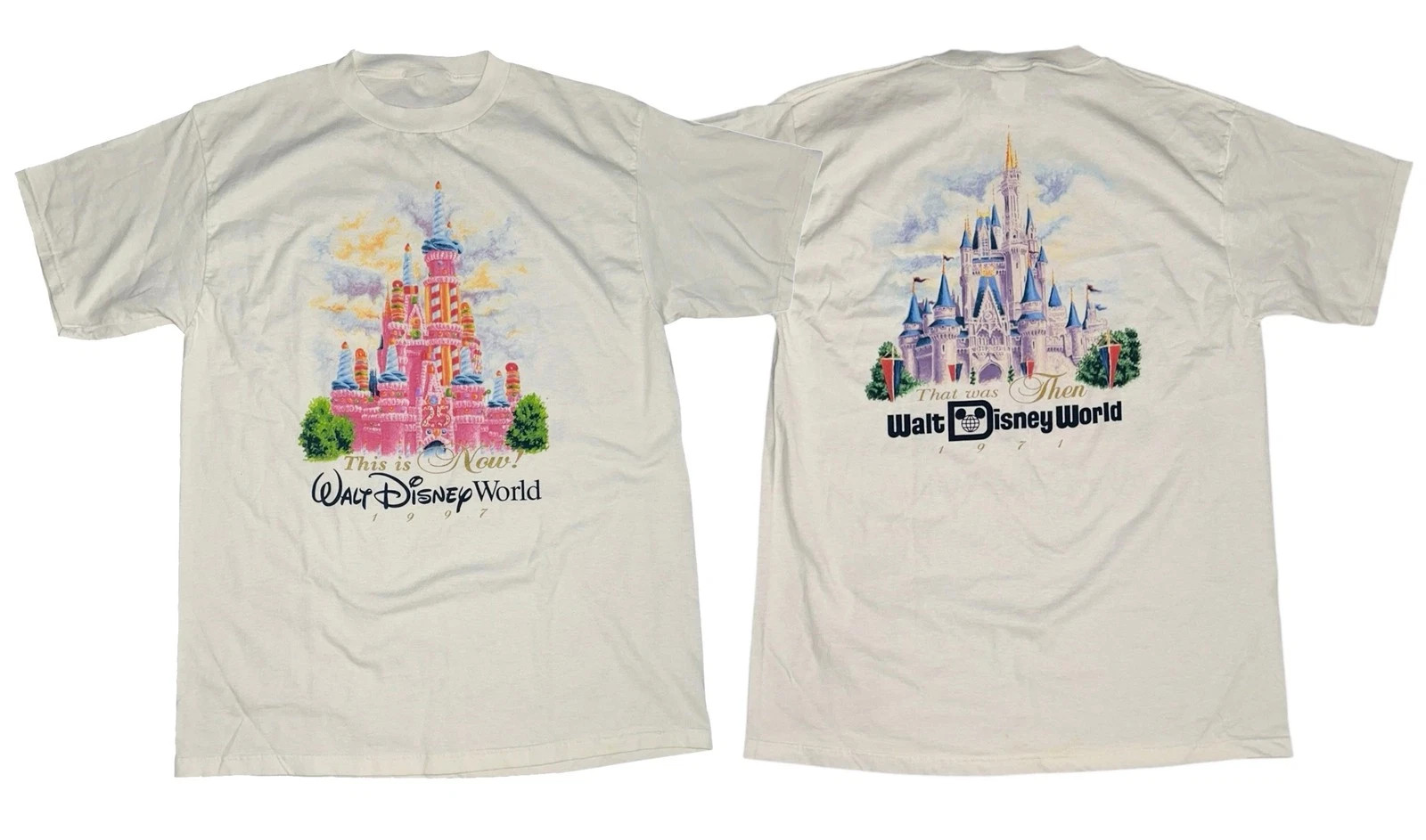 New 1997 2 Sided T-Shirt 25th Anniversary Castle Cake Reprint T-Shirt HOT SUMMER