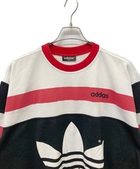 Authentic Adidas Short-sleeved Cut And Sew XXL Black/White/Red Men T1012 #2944