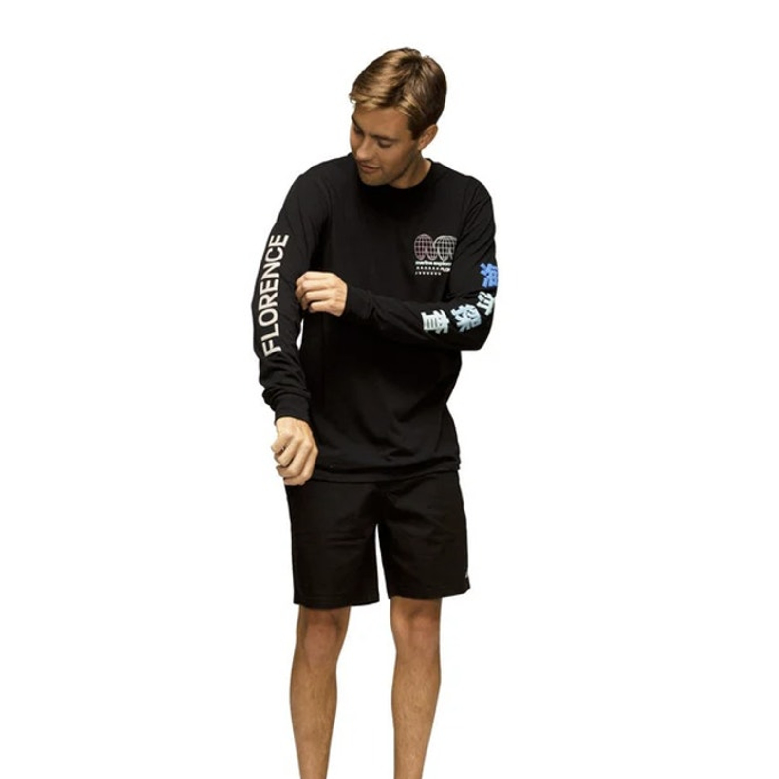 Florence Marine X Men's Large Black Frontier Recover Tee Long Sleeve T-Shirt M19 gallery