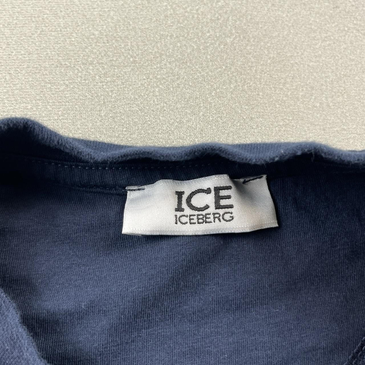Iceberg T-Shirt Mens Medium Navy Blue Ice Italy Designer Graphic Short Sleeve gallery