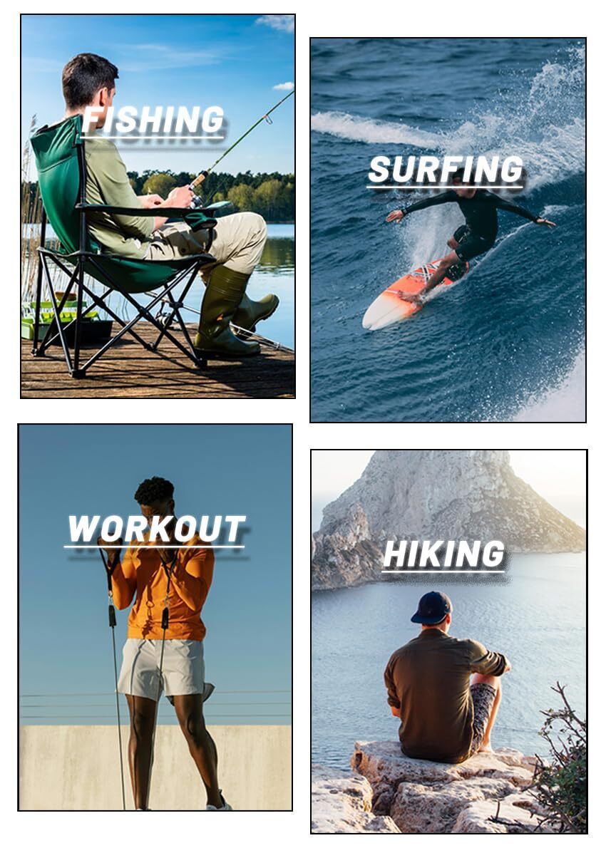 Men's Long Sleeve Shirts UPF 50+ UV Sun Protection Athletic Shirt Run Rash Guard gallery