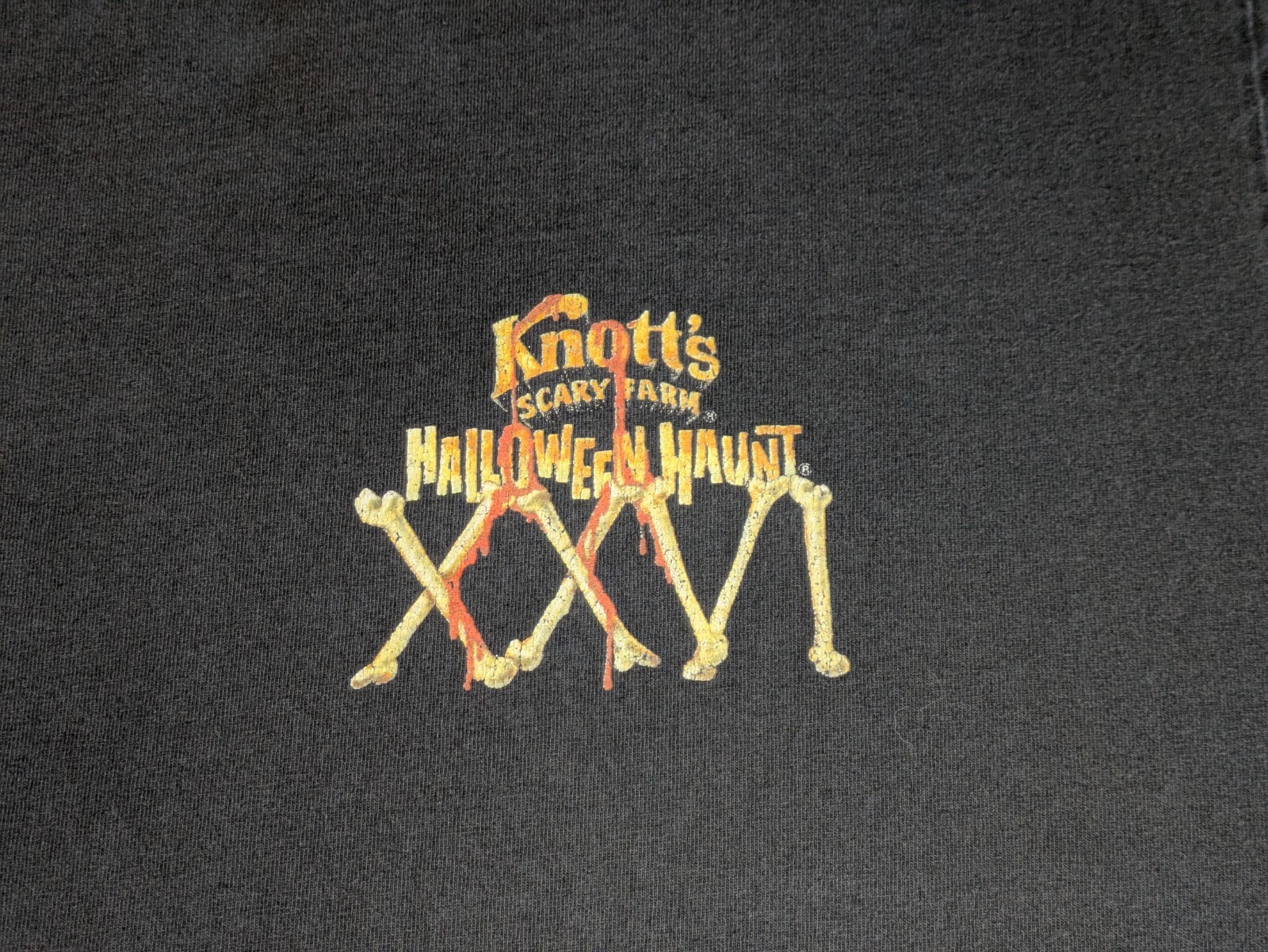 Vintage Knotts Scary Farm XL Shirt XXVI 26 Years Of Fear 1998 Halloween Haunt gallery